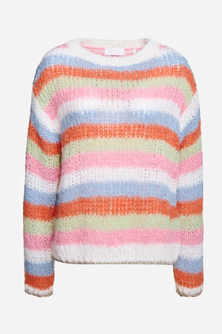 Rich & Royal Pullover<Gestreifter Grobstrickpullover original