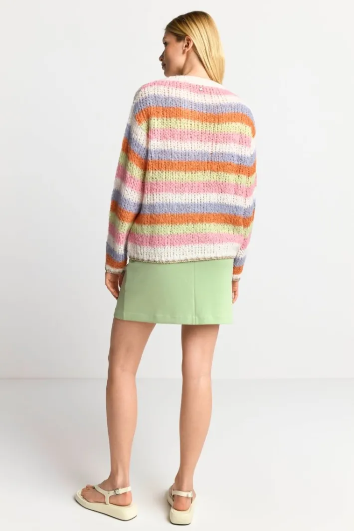 Rich & Royal Pullover<Gestreifter Grobstrickpullover original