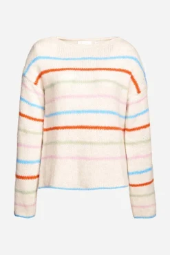 Rich & Royal Pullover<Gestreifter Pullover In Perlweiß pearl white