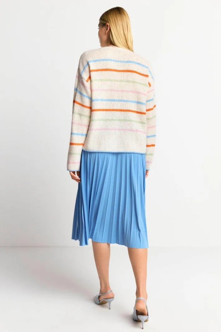 Rich & Royal Pullover<Gestreifter Pullover In Perlweiß pearl white