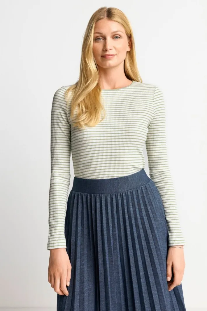 Rich & Royal Longsleeves<Gestreiftes Rib-Longsleeve