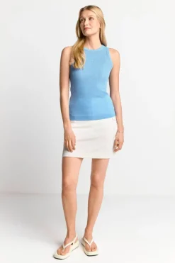Rich & Royal Tops<Hellblaues Rib-Tanktop cruise blue