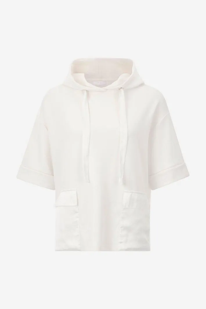 Rich & Royal Sweat<Hoodie Aus Supersoftem Jersey pearl white