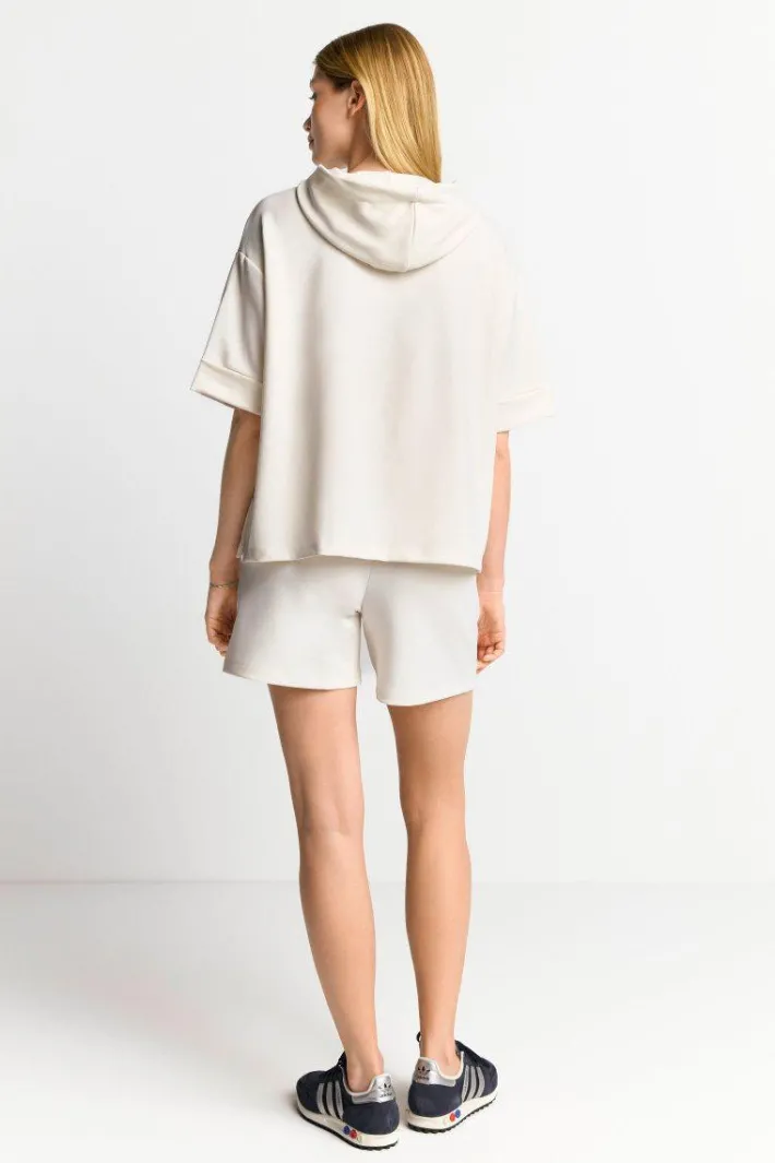 Rich & Royal Sweat<Hoodie Aus Supersoftem Jersey pearl white