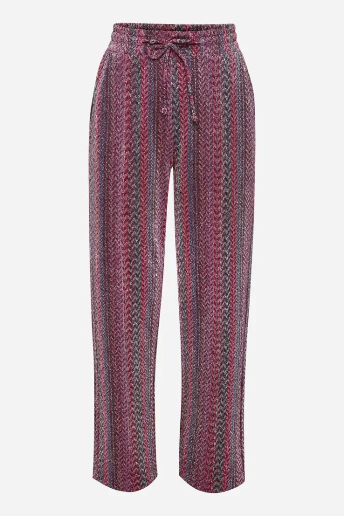 Rich & Royal Schmale Hosen<Hose Mit Glitzereffekt ruby red