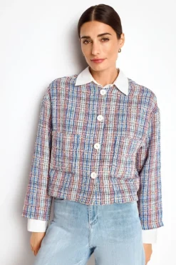 Rich & Royal Übergangsjacken|Bouclé-Jacken<Jacke cotton blue