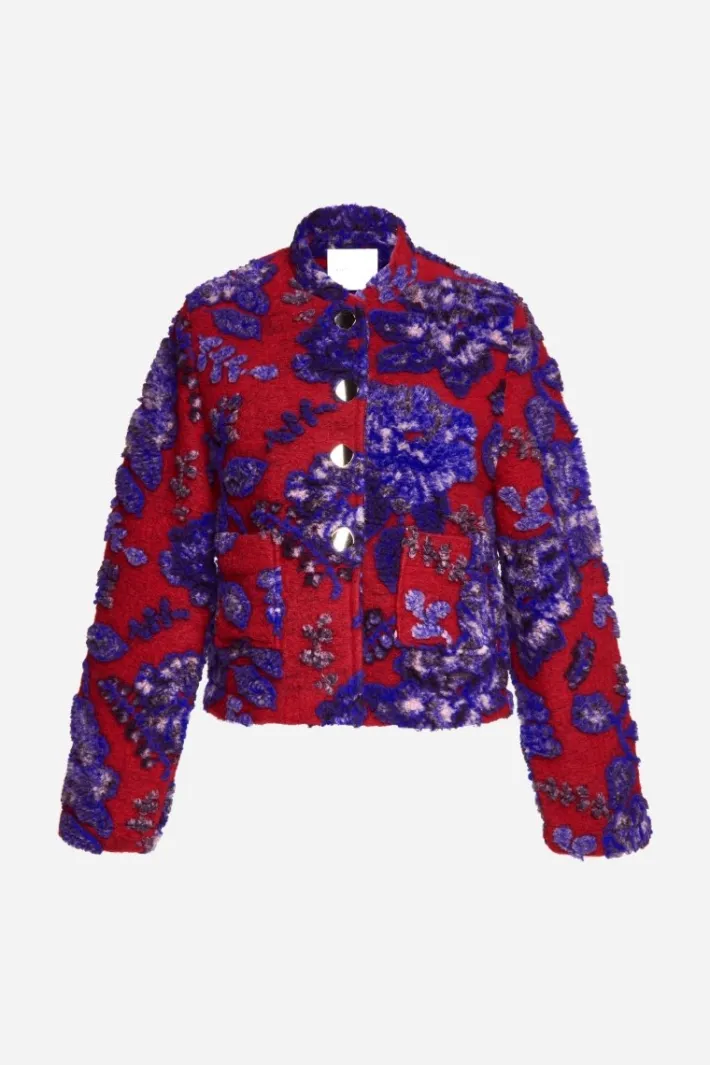 Rich & Royal Felljacken|Übergangsjacken<Jacke Mit Floralem Muster ruby red