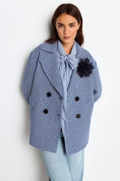 Rich & Royal Übergangsjacken<Jacke Mit Hahnentrittmuster sapphire blue