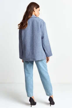 Rich & Royal Übergangsjacken<Jacke Mit Hahnentrittmuster sapphire blue