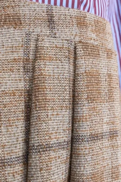 Rich & Royal Midiröcke<Karierter High-Waist-Midirock caramel spice