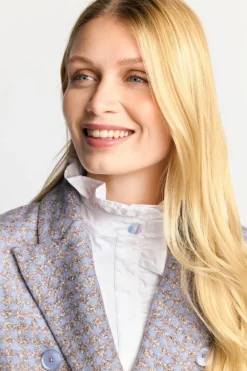 Rich & Royal Casual Blazer|Business Blazer<Karierter Wollblazer Mit Reverskragen cruise blue