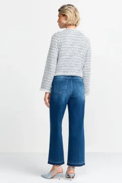 Rich & Royal Übergangsjacken|Bouclé-Jacken<Kurze Bouclé-Jacke In Blauweiß frosty lavender