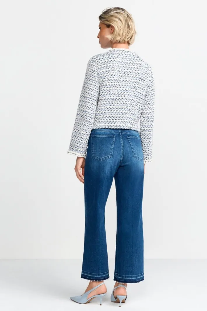 Rich & Royal Übergangsjacken|Bouclé-Jacken<Kurze Bouclé-Jacke In Blauweiß frosty lavender