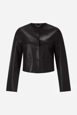 Rich & Royal Übergangsjacken<Kurze Lederjacke Mit Druckknöpfen