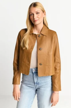 Rich & Royal Übergangsjacken<Kurze Lederjacke Mit Kragen caffee latte