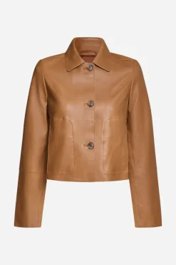 Rich & Royal Übergangsjacken<Kurze Lederjacke Mit Kragen caffee latte