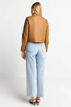 Rich & Royal Übergangsjacken<Kurze Lederjacke Mit Kragen caffee latte