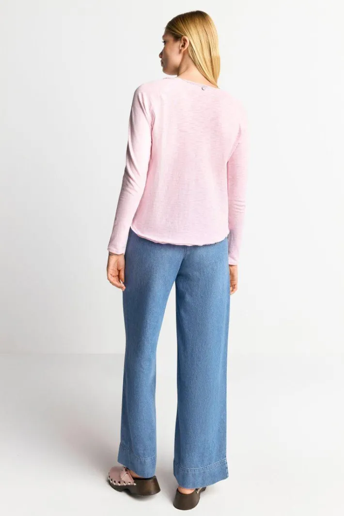 Rich & Royal Longsleeves<Longsleeve Aus Baumwolle Mit Offenen Kanten