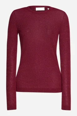 Rich & Royal Longsleeves<Longsleeve Mit Glitzereffekt ruby red