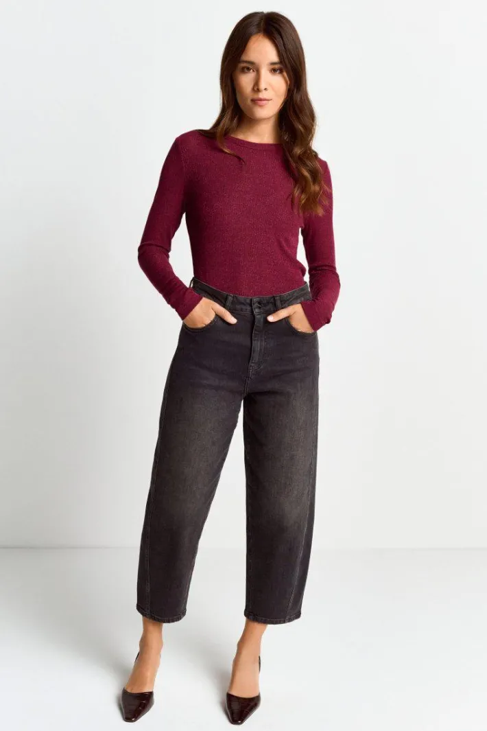 Rich & Royal Longsleeves<Longsleeve Mit Glitzereffekt ruby red