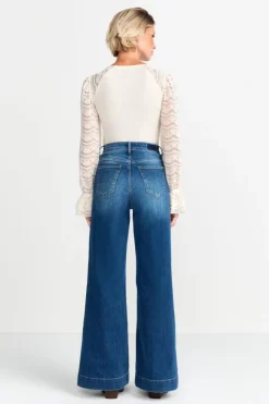 Rich & Royal Longsleeves<Longsleeve Mit Spitzenärmeln pearl white