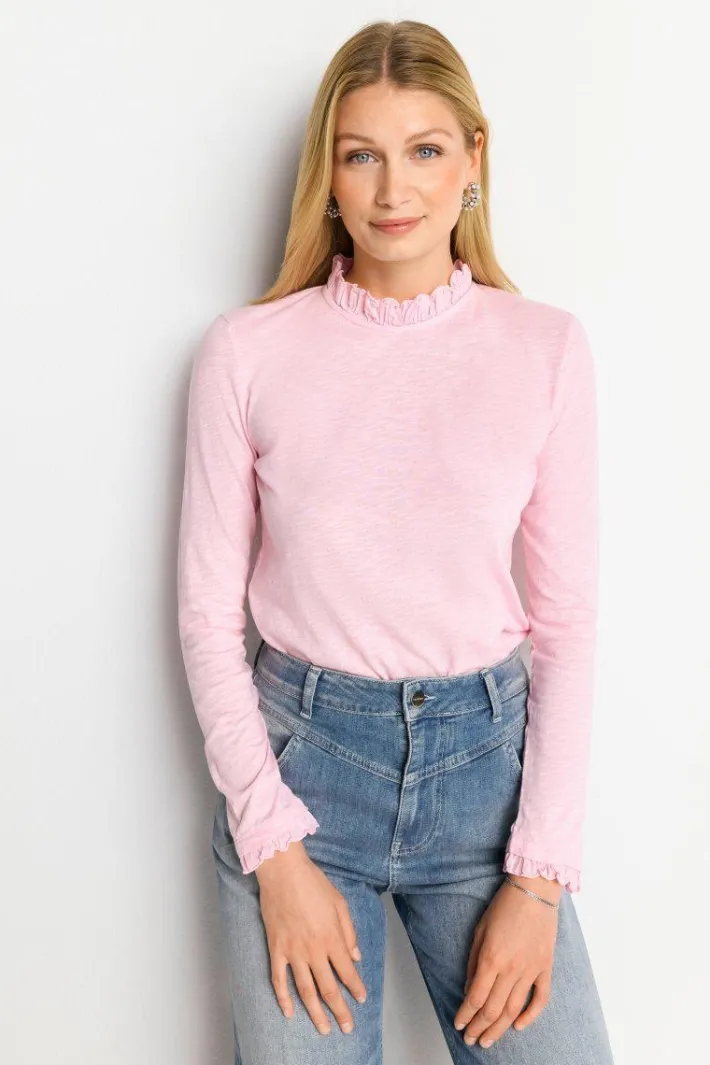 Rich & Royal Longsleeves<Longsleeve Mit Frill-Kragen rose shadow