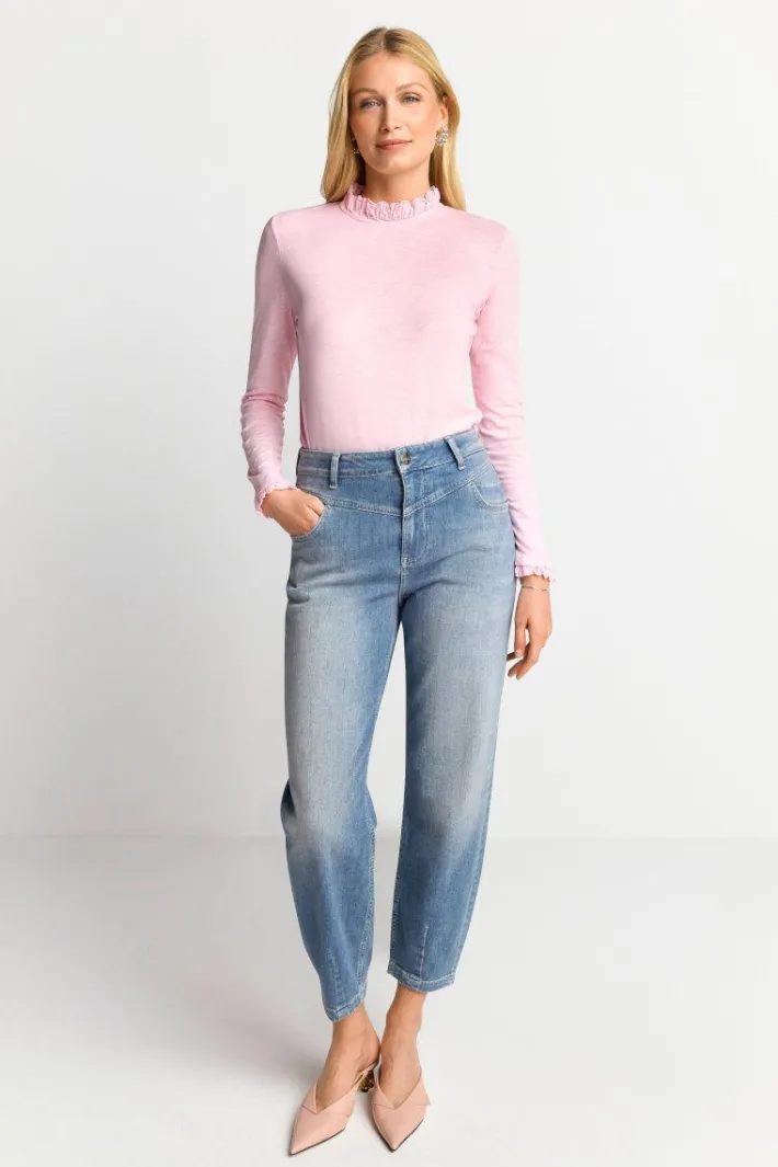 Rich & Royal Longsleeves<Longsleeve Mit Frill-Kragen rose shadow