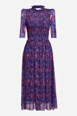 Rich & Royal Midikleider<Meshkleid Mit Rüschenkragen midnight blue