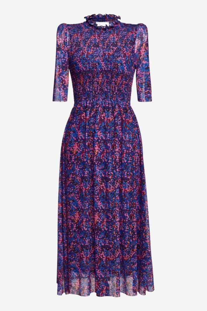 Rich & Royal Midikleider<Meshkleid Mit Rüschenkragen midnight blue