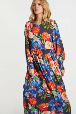 Rich & Royal Midikleider<Midikleid red salsa