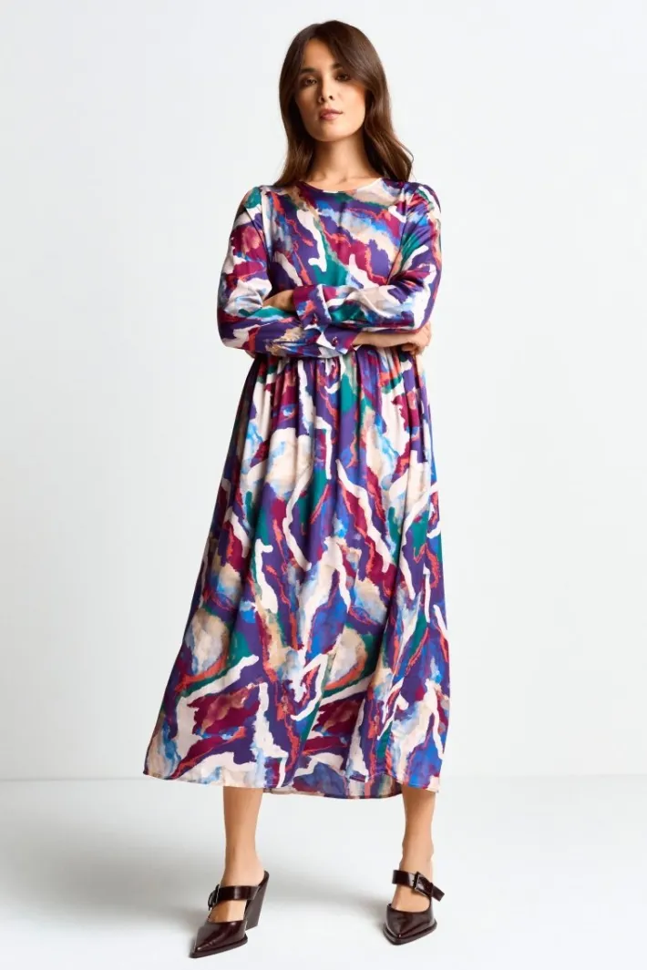 Rich & Royal Midikleider<Midikleid Mit Abstraktem Print ruby red