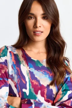 Rich & Royal Midikleider<Midikleid Mit Abstraktem Print ruby red