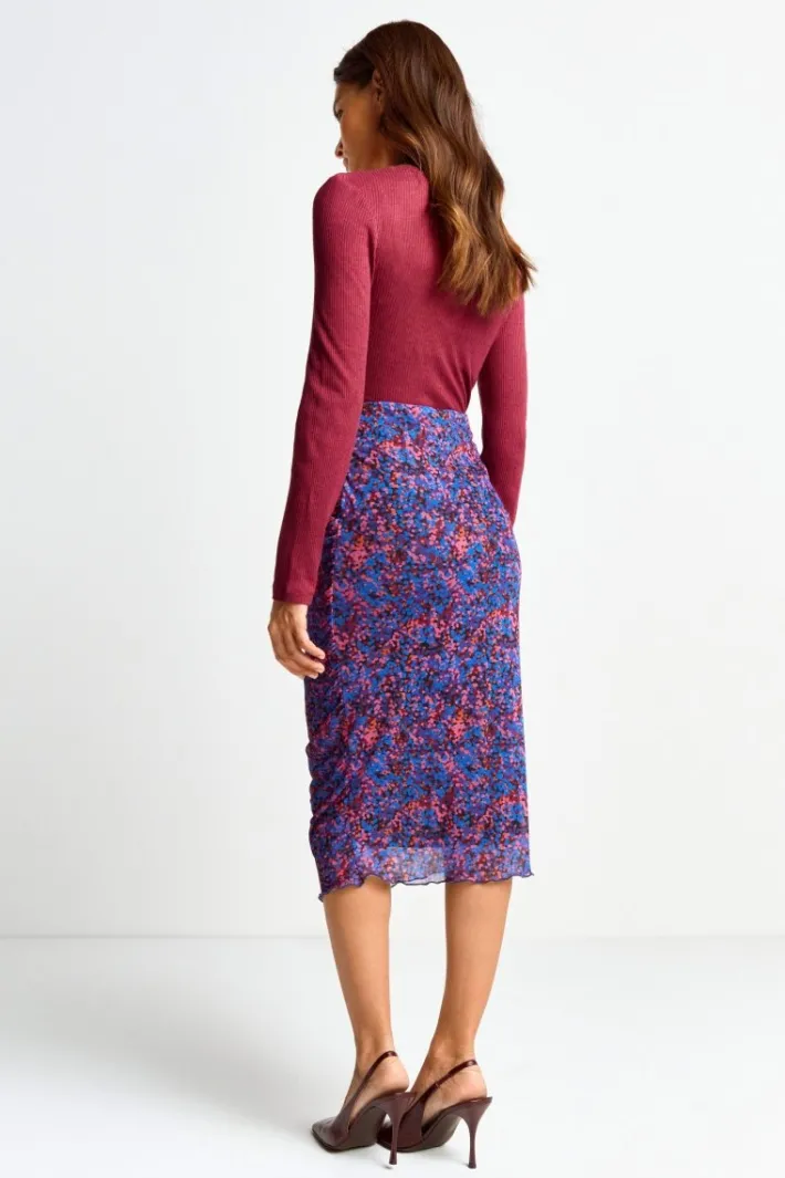 Rich & Royal Midiröcke<Midirock Mit Floralem Allover-Print midnight blue