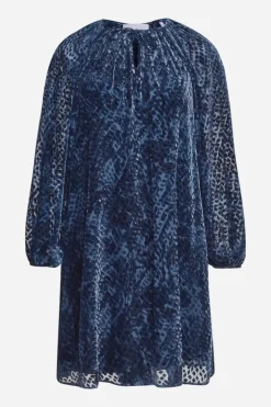 Rich & Royal Minikleider<Mini-Blusenkleid Aus Samt cruise blue