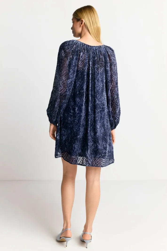 Rich & Royal Minikleider<Mini-Blusenkleid Aus Samt cruise blue