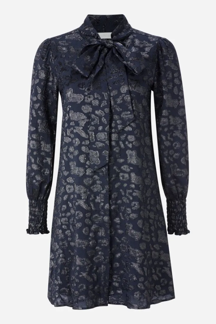 Rich & Royal Minikleider<Minikleid Mit Schleifenkragen midnight blue