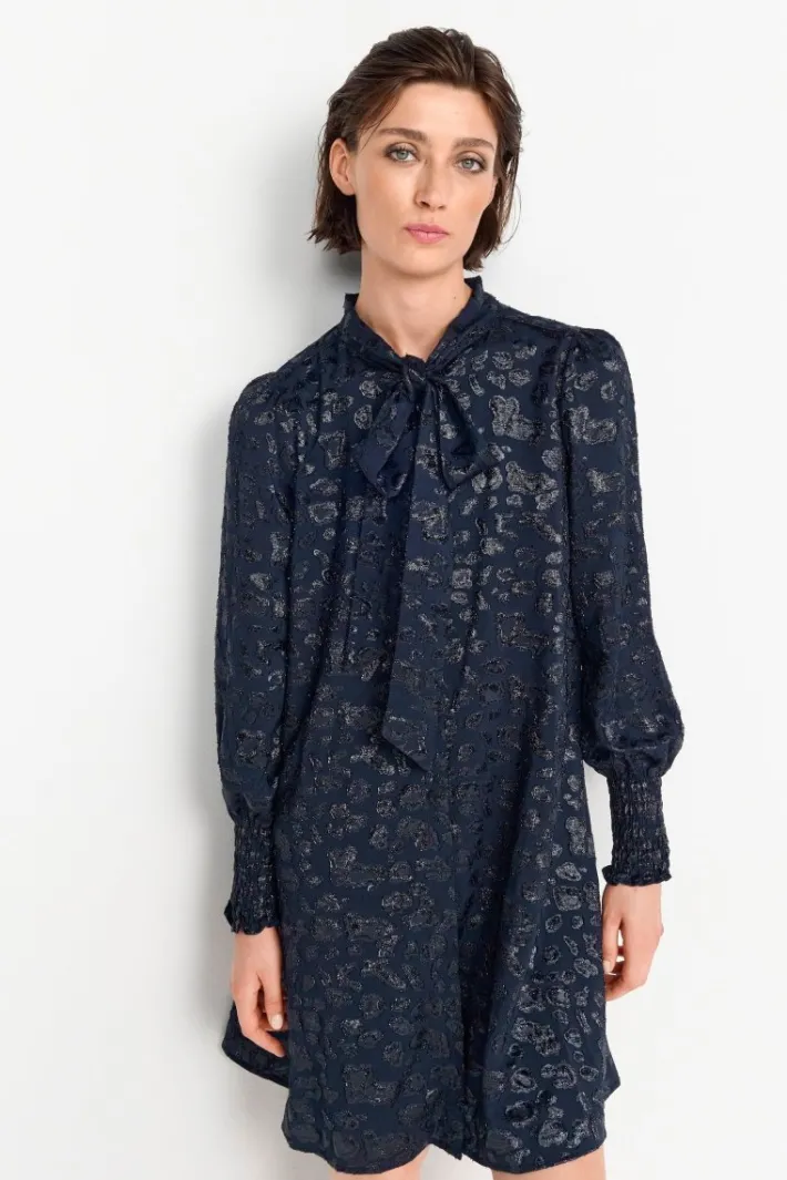 Rich & Royal Minikleider<Minikleid Mit Schleifenkragen midnight blue