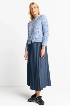 Rich & Royal Plisseeröcke<Plisseerock In Denim-Optik cruise blue