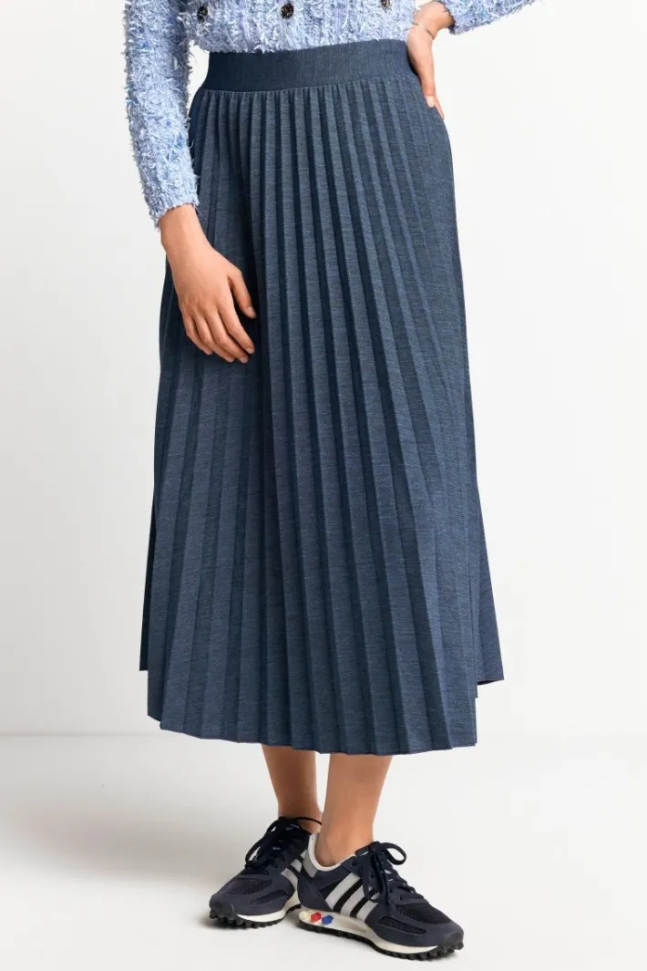 Rich & Royal Plisseeröcke<Plisseerock In Denim-Optik cruise blue