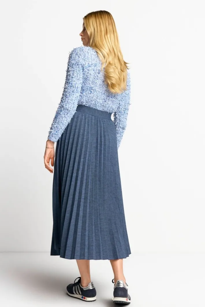 Rich & Royal Plisseeröcke<Plisseerock In Denim-Optik cruise blue