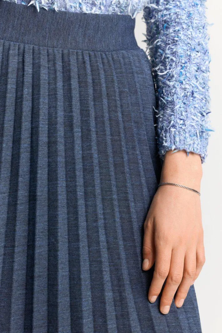 Rich & Royal Plisseeröcke<Plisseerock In Denim-Optik cruise blue