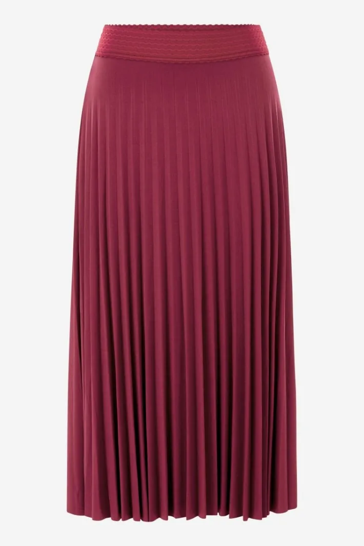Rich & Royal Midiröcke|Plisseeröcke<Plisseerock Mit Elastischem Bund ruby red