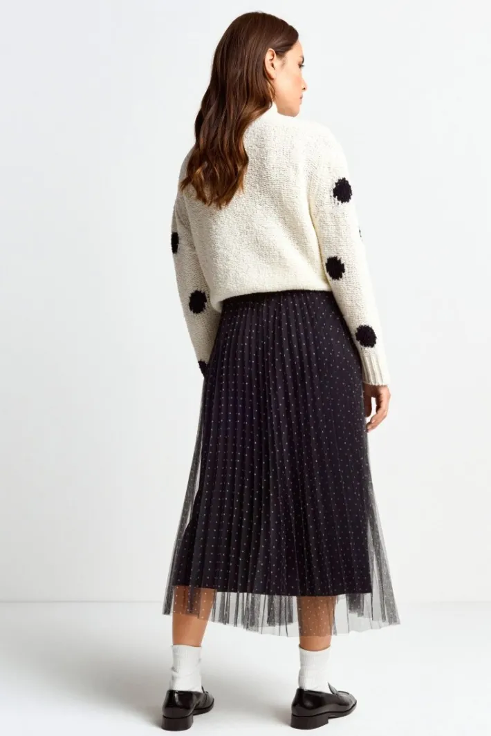 Rich & Royal Midiröcke|Plisseeröcke<Plisseerock Mit Pünktchenmuster midnight blue