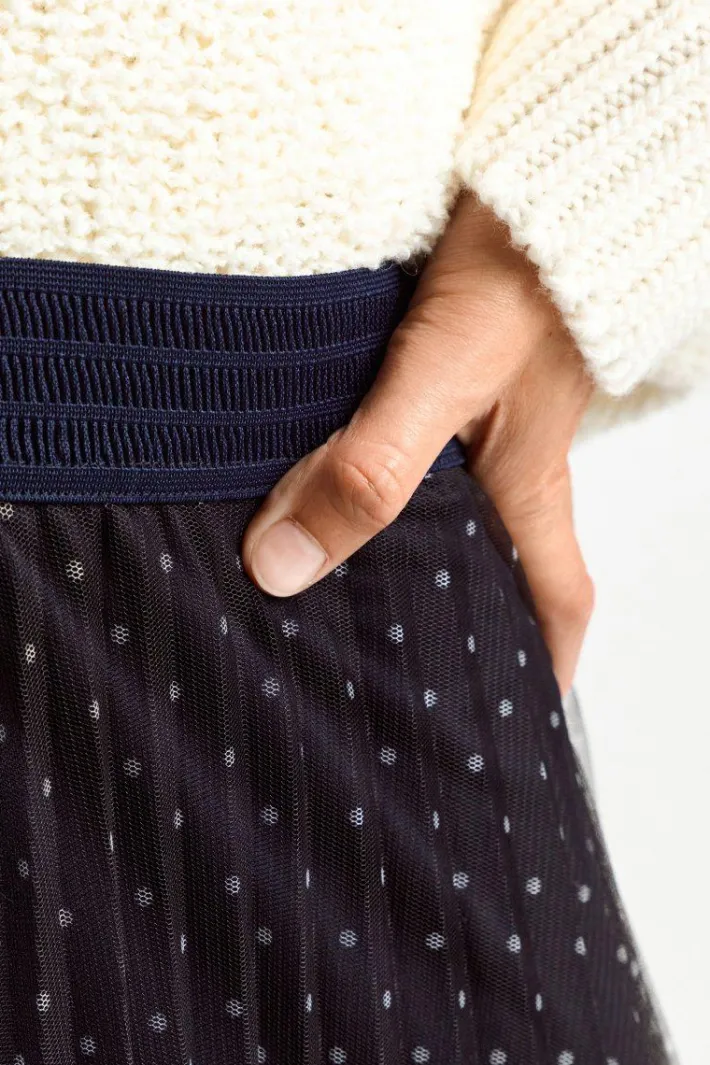 Rich & Royal Midiröcke|Plisseeröcke<Plisseerock Mit Pünktchenmuster midnight blue