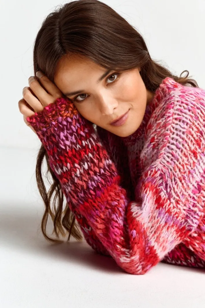 Rich & Royal Pullover<Pullover Mit Colour-Blocking-Muster poppy red