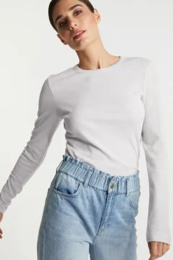 Rich & Royal Longsleeves<Rib-Longsleeve Mit Glanzeffekt