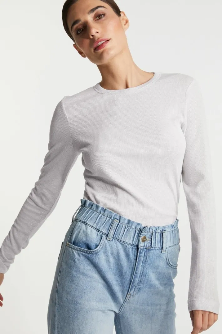 Rich & Royal Longsleeves<Rib-Longsleeve Mit Glanzeffekt