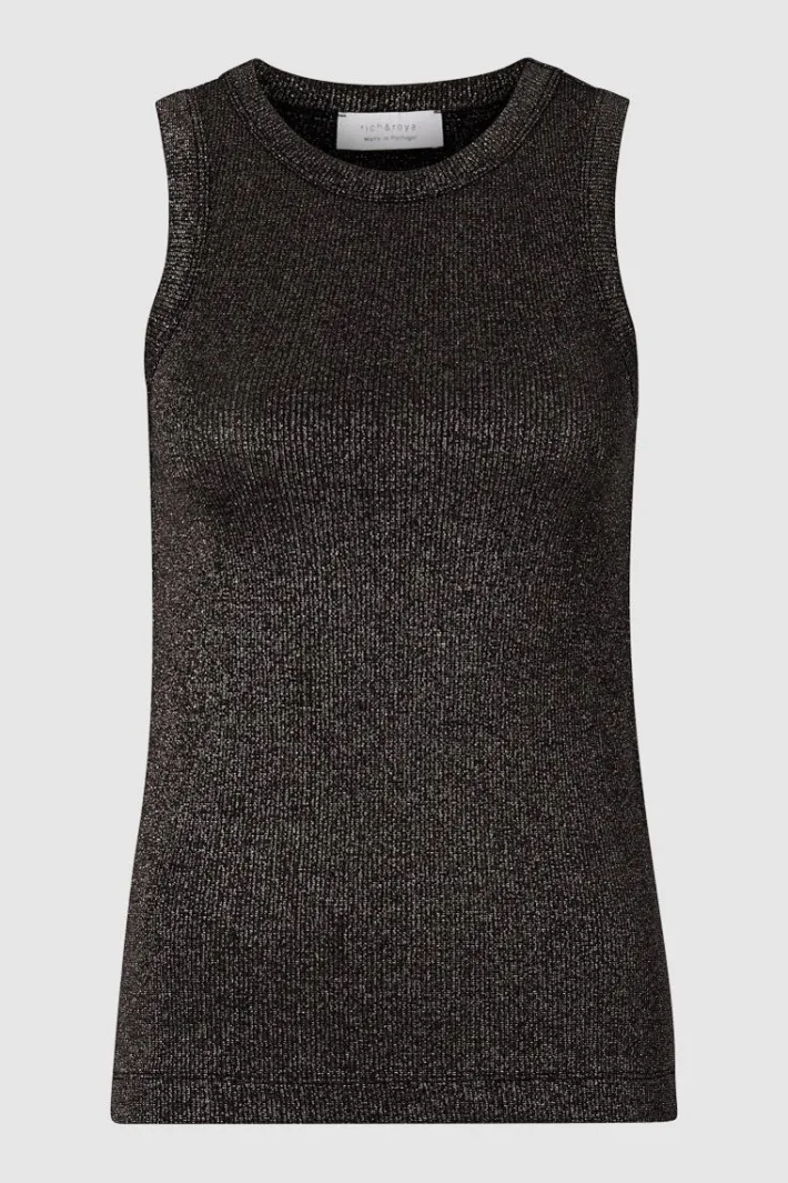 Rich & Royal Tops<Rib-Top Mit Glanzeffekt