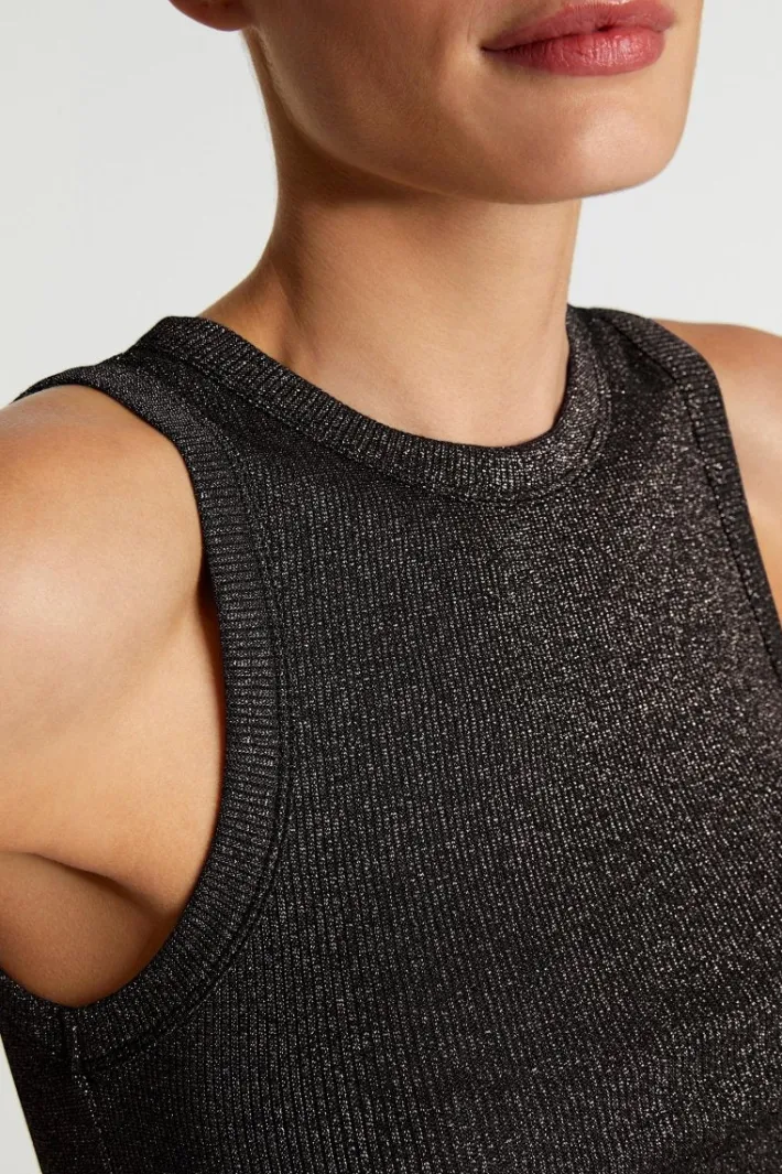Rich & Royal Tops<Rib-Top Mit Glanzeffekt