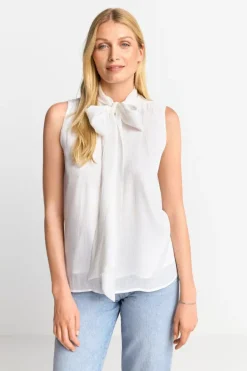 Rich & Royal Casual Blusen|Business Blusen<Ärmellose Schluppenbluse Mit Glanzeffekt